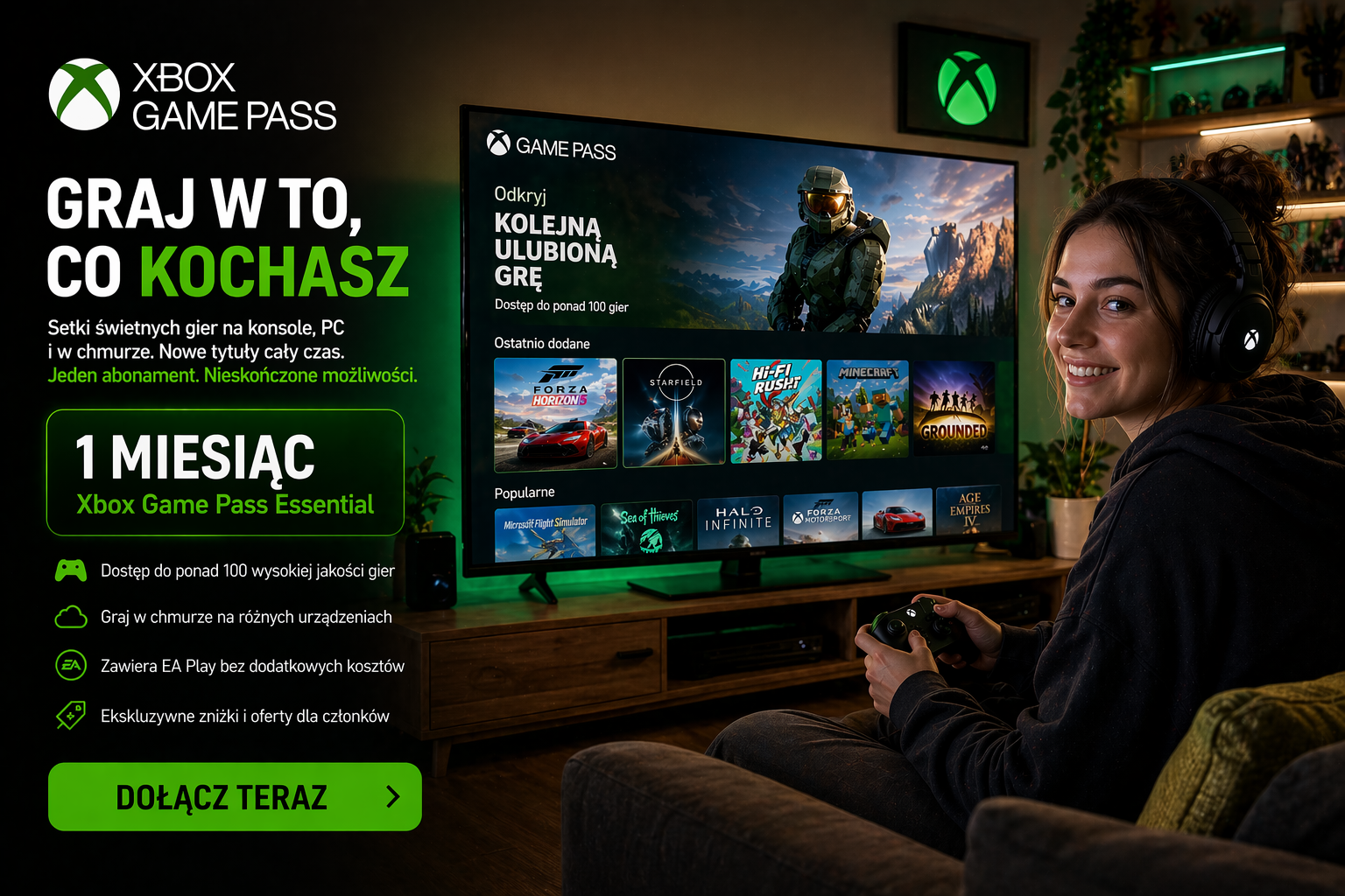 xbox game pass essential 1 miesiąc
